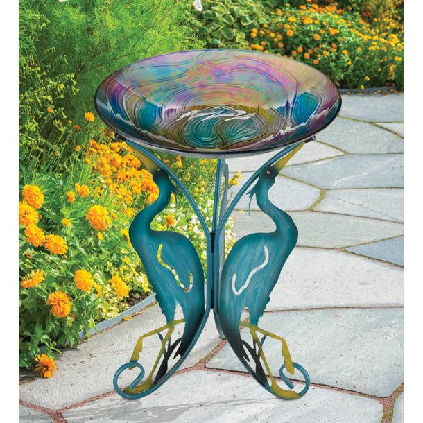Regal Art & Gift 18" Birdbath with Decorative Stand Heron Wayfair